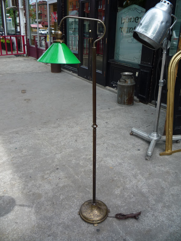 Floor Lamps  Glass Shades on Green Glass Floor Lamp Also From Kavanagh A Brass Bent