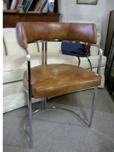 Vintage Chrome and Leather Chair